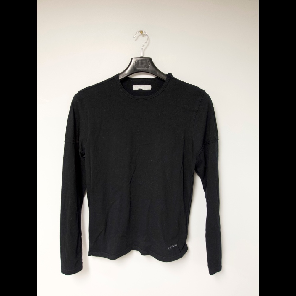Brief Vintage Y2K Iceberg Icejeans Raised Seam Long Sleeve Shirt Mens Large Blac